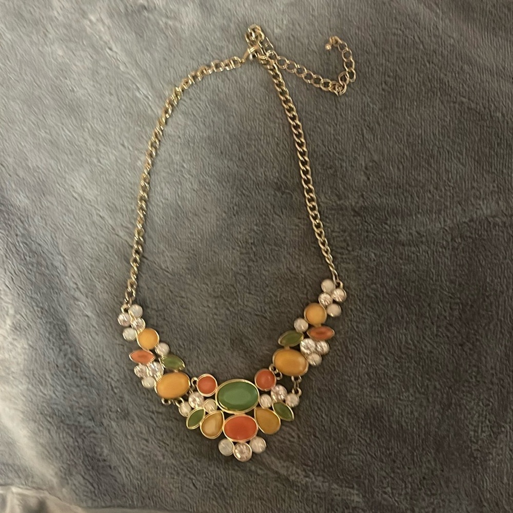 Colorful statement necklace
